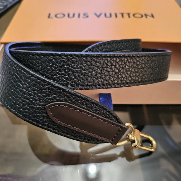 NEW LOUIS VUITTON Damier Ebene Taurillon Jersey strap - Picture 1 of 7
